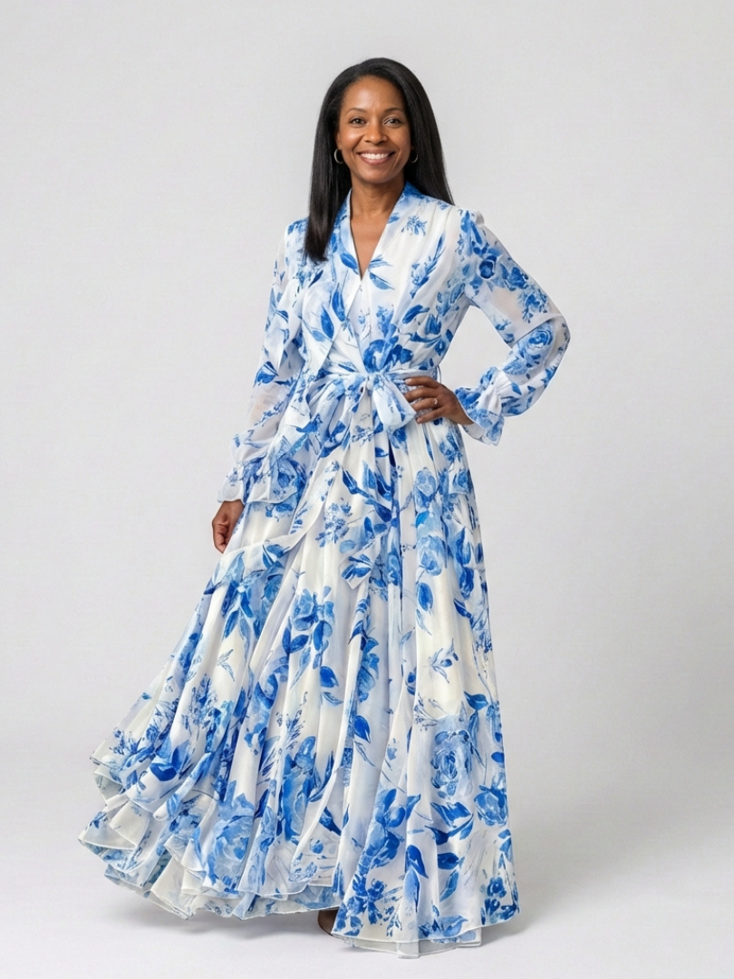 Agnès Paris | Robe Maxi Enveloppe Florale Lillian