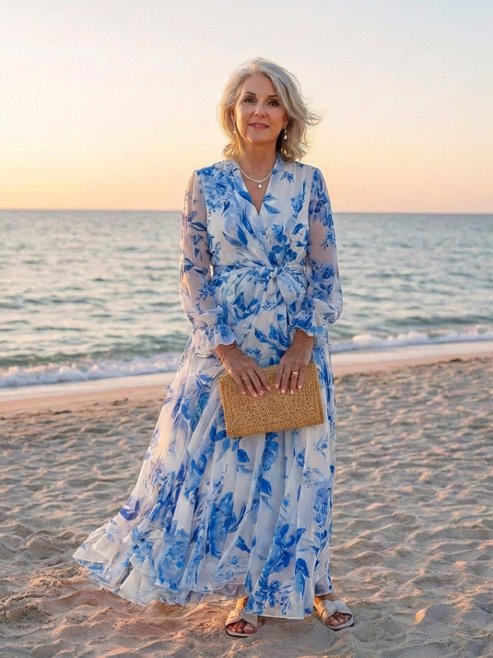 Agnès Paris | Robe Maxi Enveloppe Florale Lillian