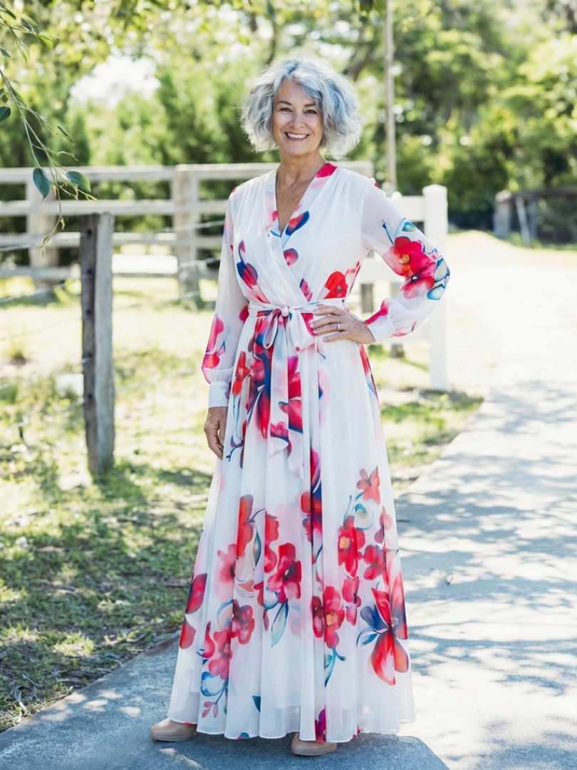 Agnès Paris | Robe Maxi Enveloppe Florale Lillian