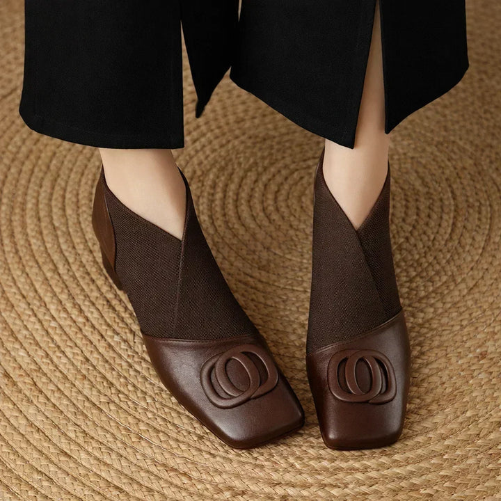 Agnès Paris | Bottines en Cuir à Talon Moyen Catherine