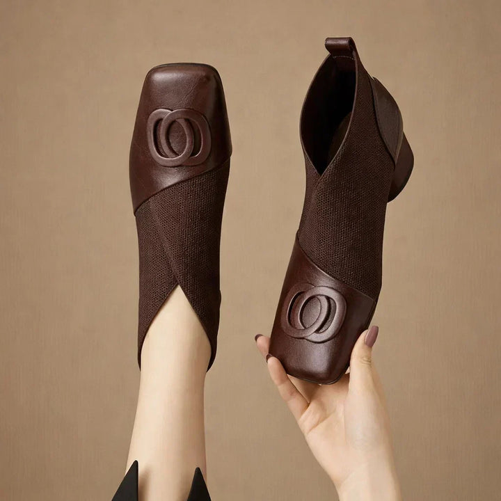 Agnès Paris | Bottines en Cuir à Talon Moyen Catherine