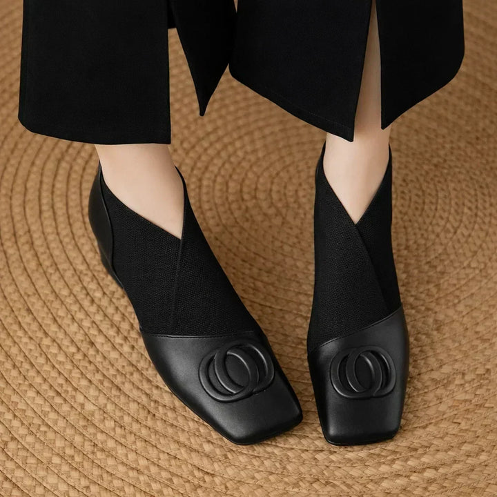 Agnès Paris | Bottines en Cuir à Talon Moyen Catherine