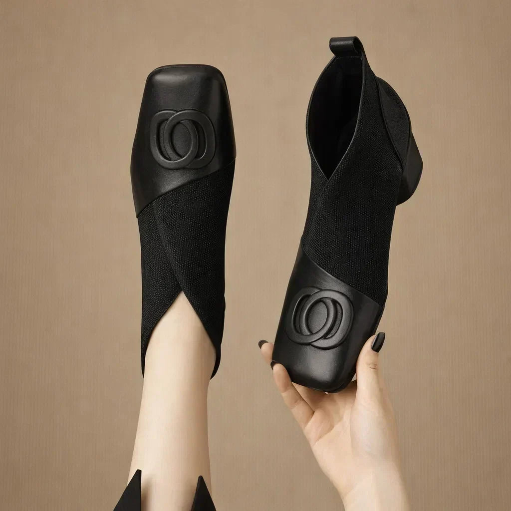 Agnès Paris | Bottines en Cuir à Talon Moyen Catherine