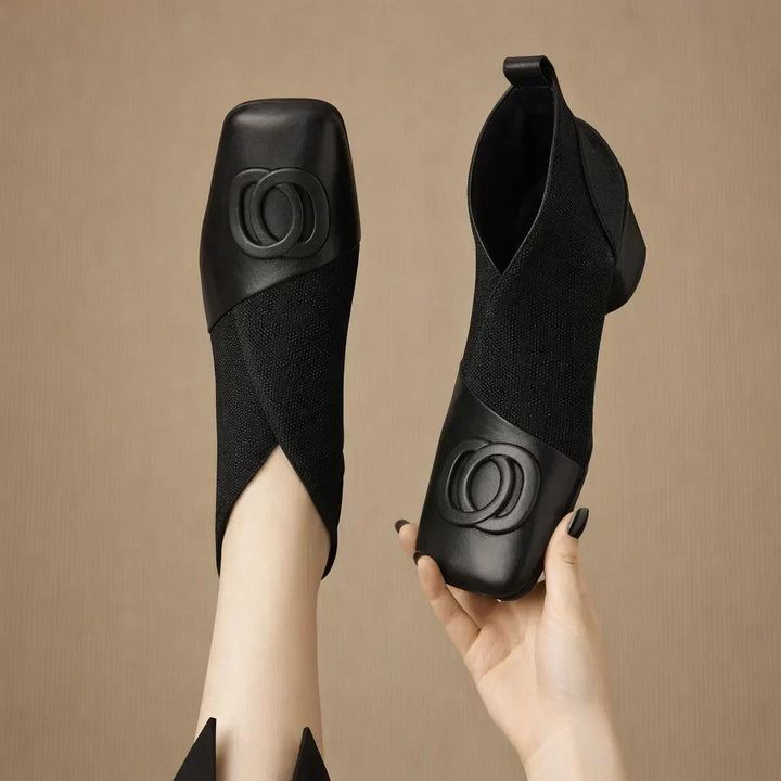 Agnès Paris | Bottines en Cuir à Talon Moyen Catherine
