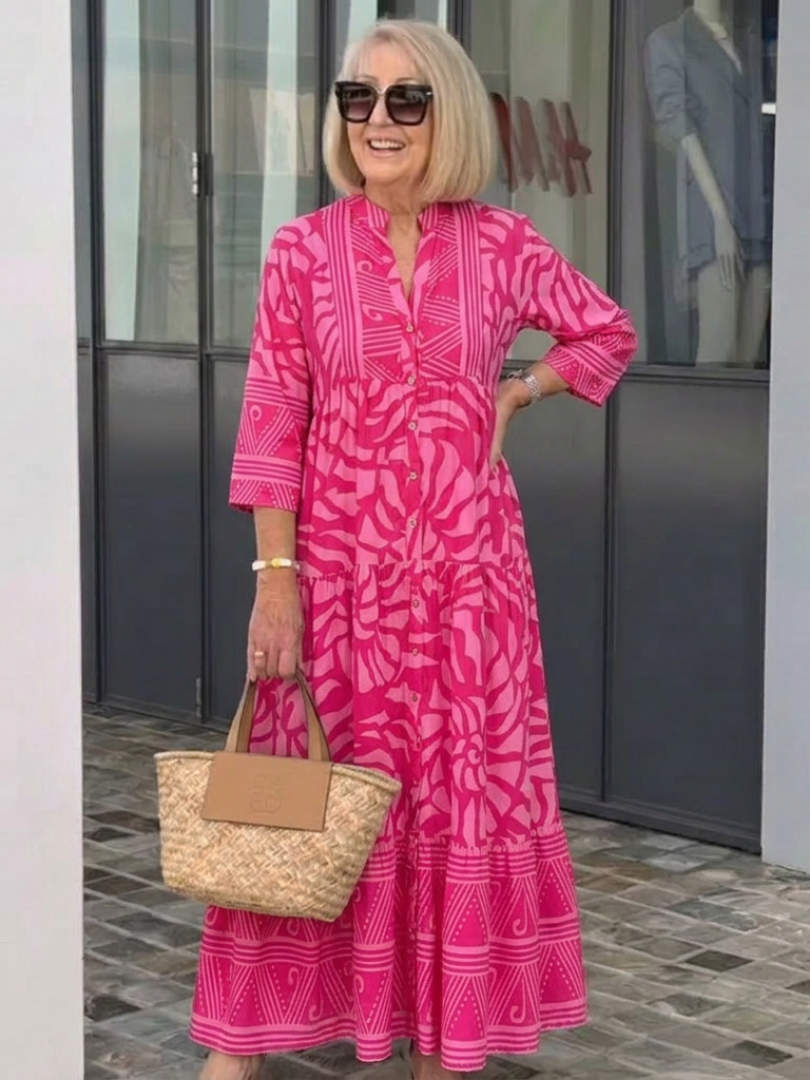 Agnès Paris | Robe Midi à Boutons Marielle