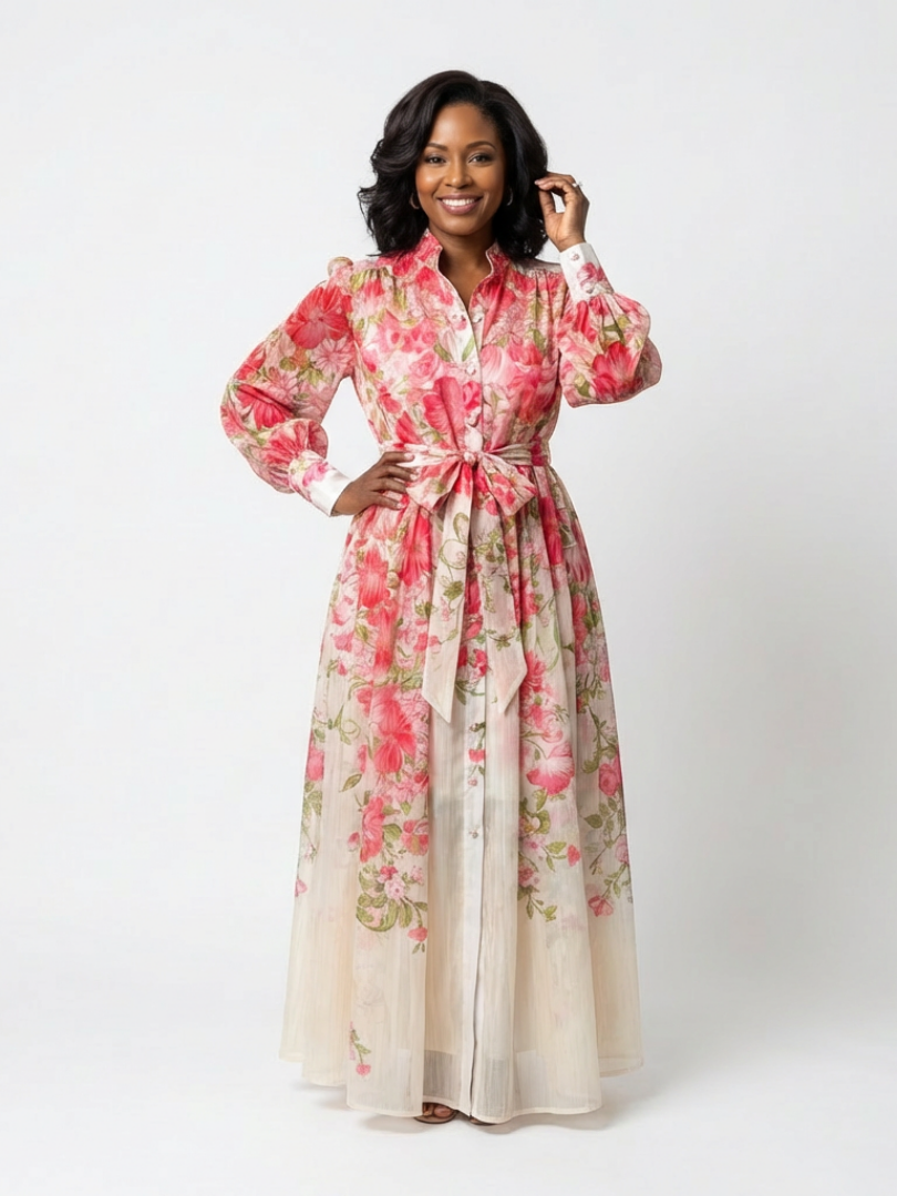Agnès Paris | Robe Maxi Longues Florale Transparent Cressida