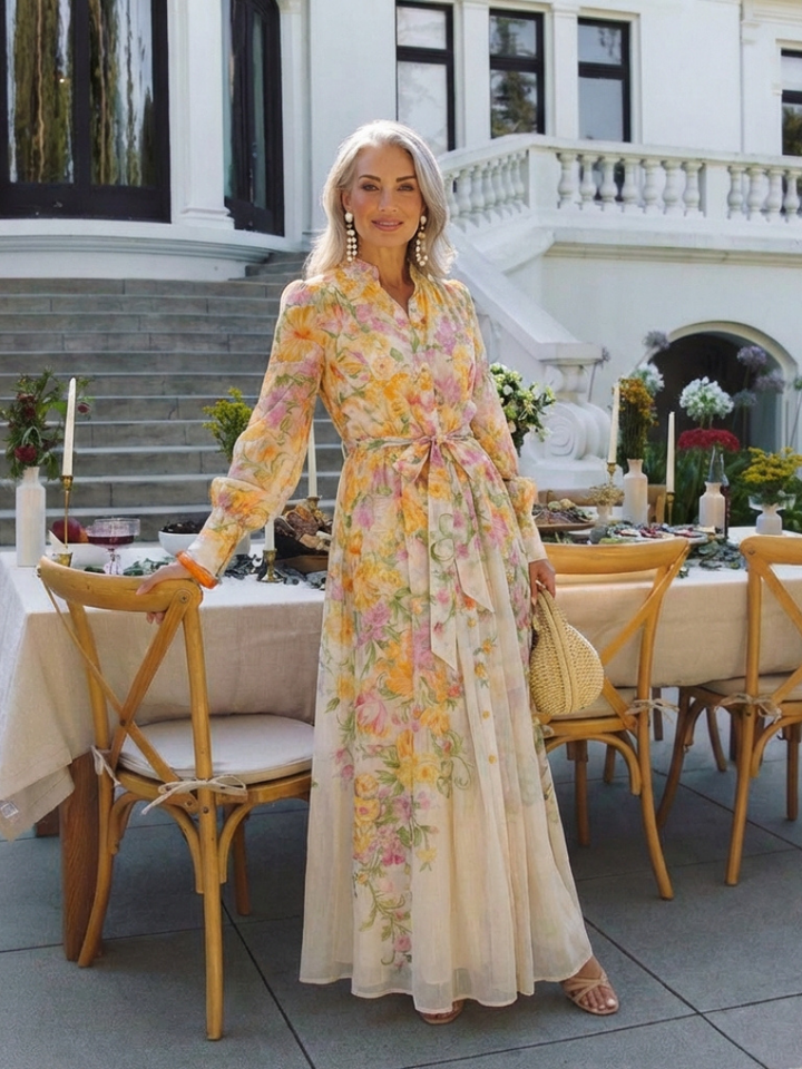 Agnès Paris | Robe Maxi Longues Florale Transparent Cressida