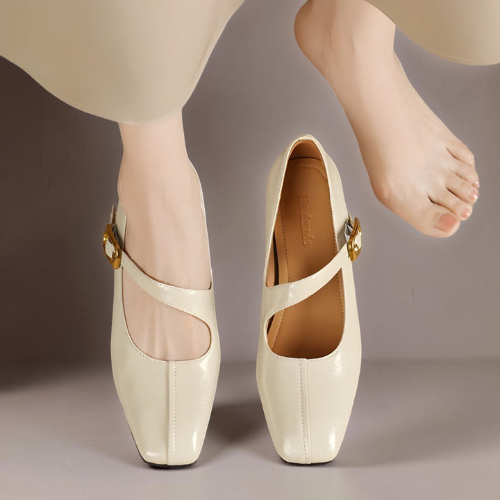 Agnès Paris | Babies Cuir Bout Carré Michèle