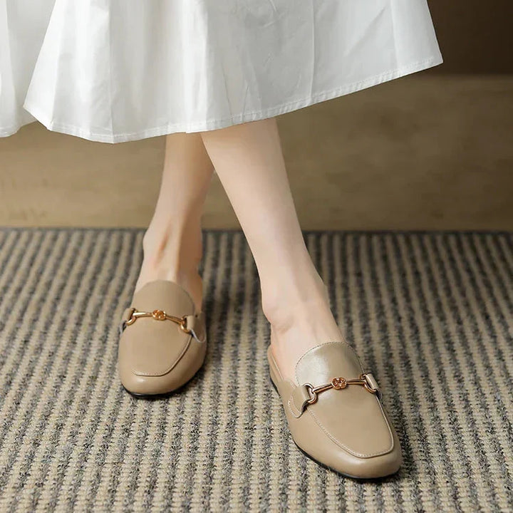 Agnès Paris | Mules Cuir Mors Doré Juliette