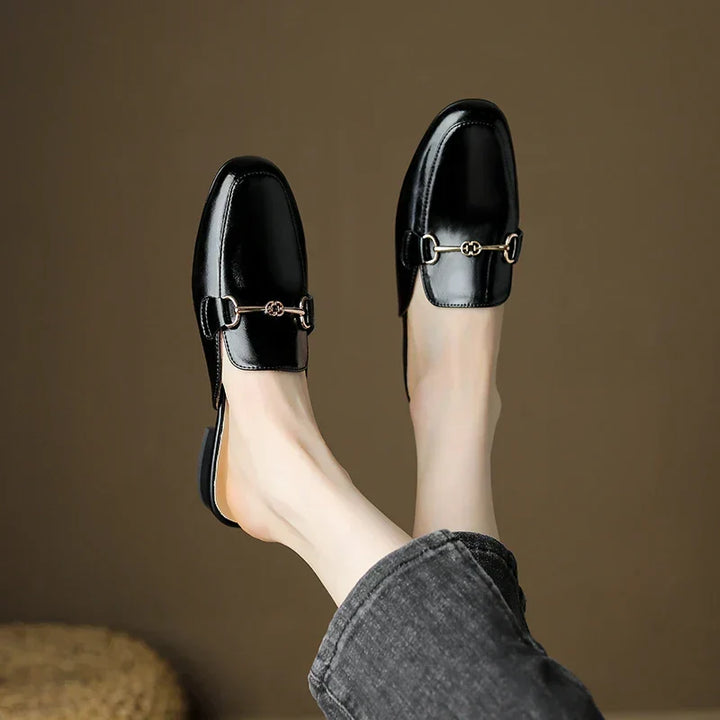 Agnès Paris | Mules Cuir Mors Doré Juliette