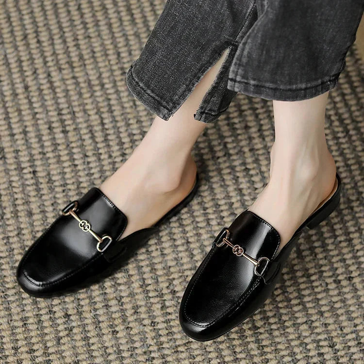Agnès Paris | Mules Cuir Mors Doré Juliette