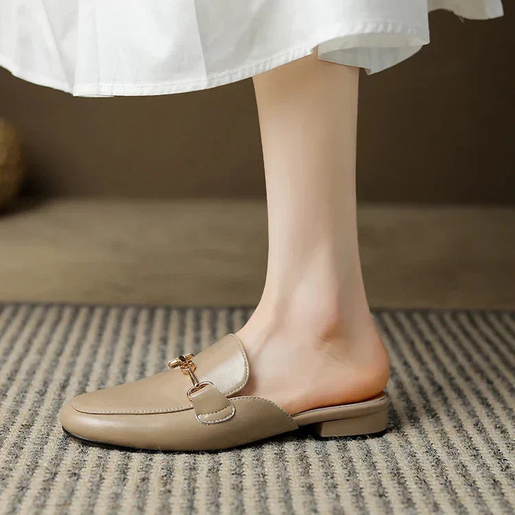 Agnès Paris | Mules Cuir Mors Doré Juliette