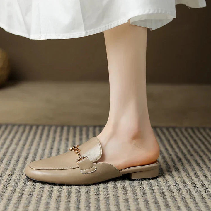 Agnès Paris | Mules Cuir Mors Doré Juliette