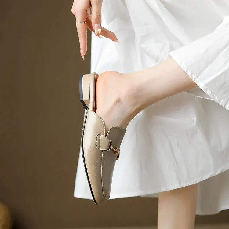 Agnès Paris | Mules Cuir Mors Doré Juliette