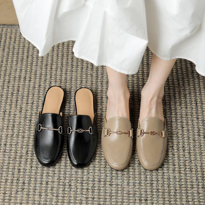 Agnès Paris | Mules Cuir Mors Doré Juliette