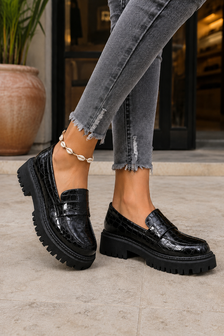 Agnès Paris | Mocassins Vernis Semelle Crantée Florence