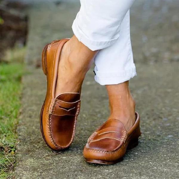 Agnès Paris | Mocassins Cuir Penny Classiques Lucie