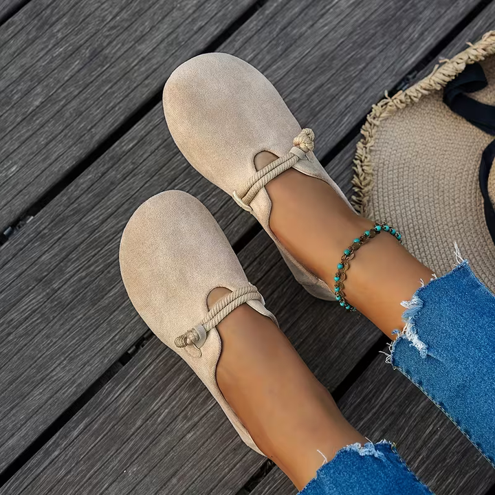 Agnès Paris | Mocassins Daim Nœud Corde Véronique