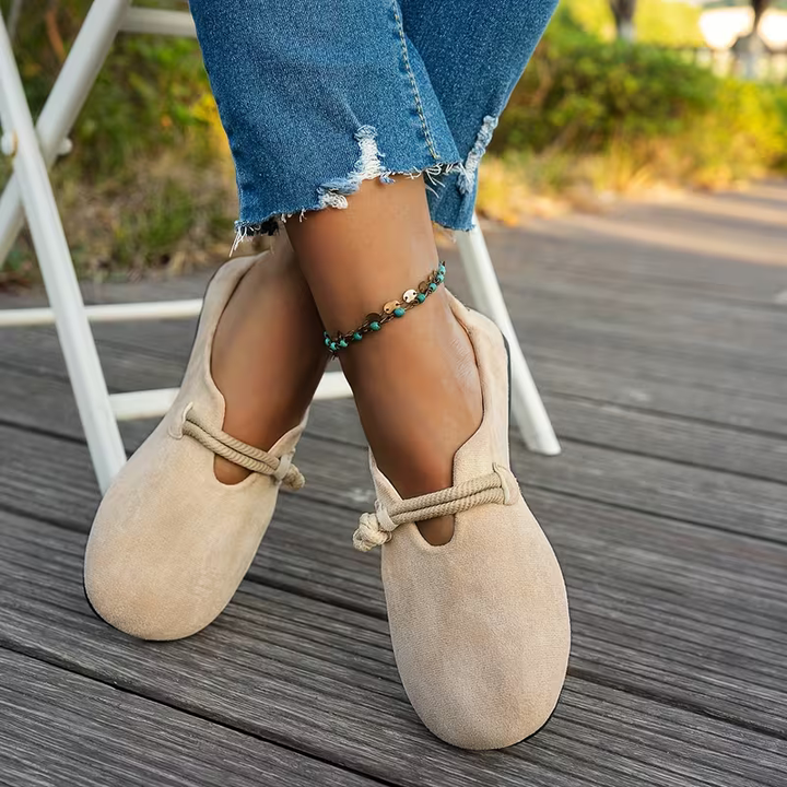 Agnès Paris | Mocassins Daim Nœud Corde Véronique