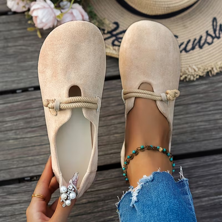 Agnès Paris | Mocassins Daim Nœud Corde Véronique